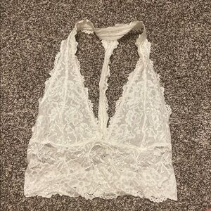Free People Lace Halter Bralette